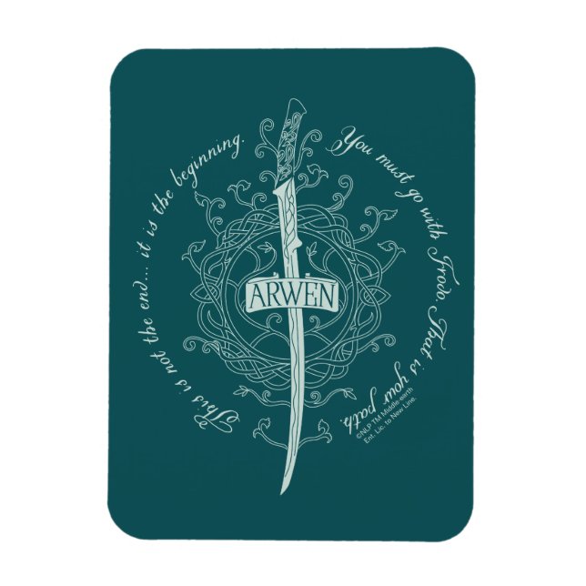 Imán ARWEN™ Elven Sword Quote (Vertical)