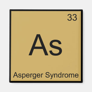 Imán As - Síndrome de Asperger Divertido Elemento Quími