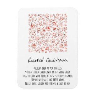 Imán asado de la receta de la coliflor