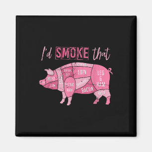 Imán Asador de cerdo ahumado Bacon Lover Gracioso Bbq C