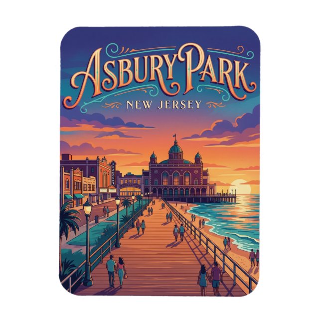 Imán Asbury Park Nueva Jersey (Vertical)