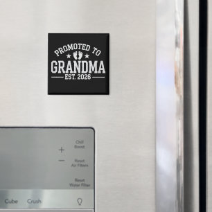 Imán Ascendida a abuela est. 2026 Abuelos Bebé