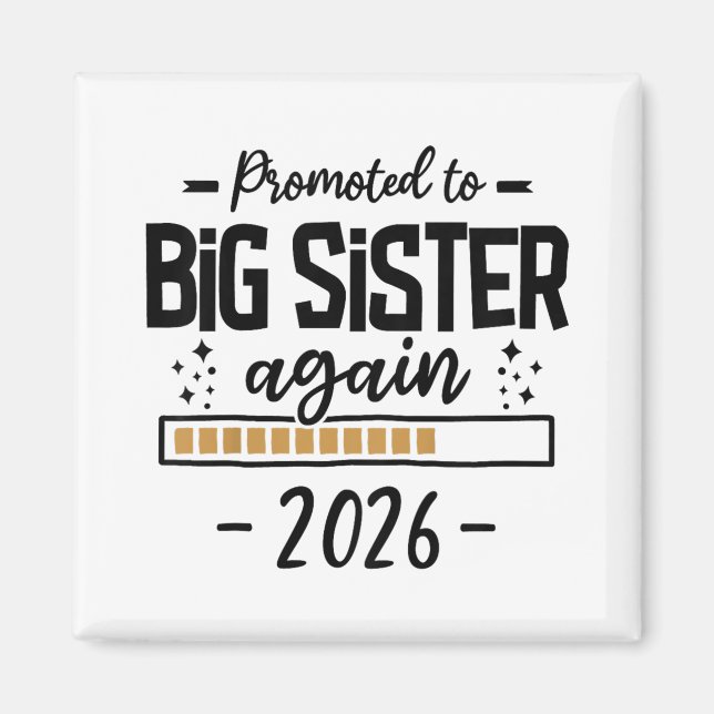 Imán Ascendida a Hermana Mayor de Nuevo 2026 - Anuncio  (Frente)