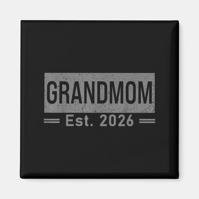 Imán Ascendido a Abuela Est 2026 Anuncio de Bebé (Frente)