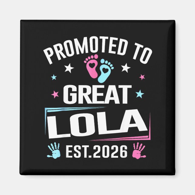 Imán Ascendido a Gran Lola Est 2026 Anuncio de Embarazo (Frente)