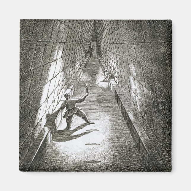 Imán Ascenso interior de una pirámide, c.1780 (grabado) (Frente)