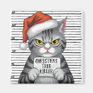 Imán Asesino de árbol de navidad para gatos divertidos