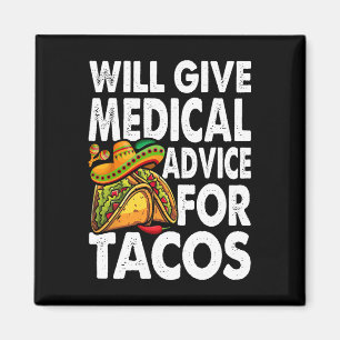 Imán Asesoramiento Médico Para Tacos Mexicanos Cinco De