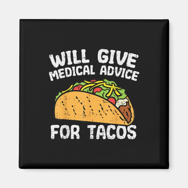 Imán Asesoramiento Médico Para Tacos Mexicanos Cinco De (Frente)