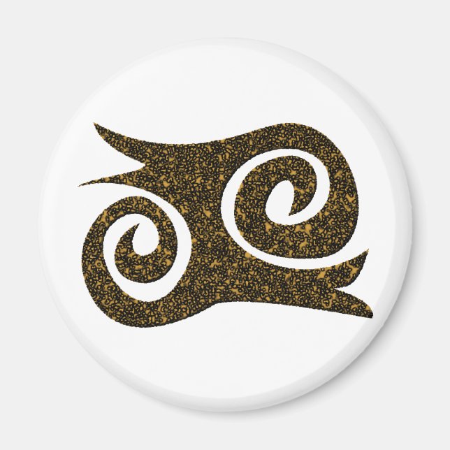 Imán Ashanti símbolo coraje Adinkra (Frente)