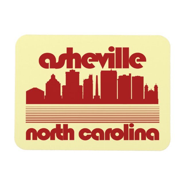 Imán Asheville, Carolina del Norte (Horizontal)