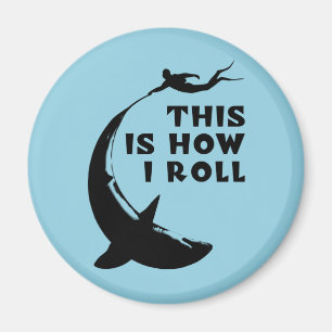 Imán Así Es Como Pavo - Scuba Buceando Con Tiburón