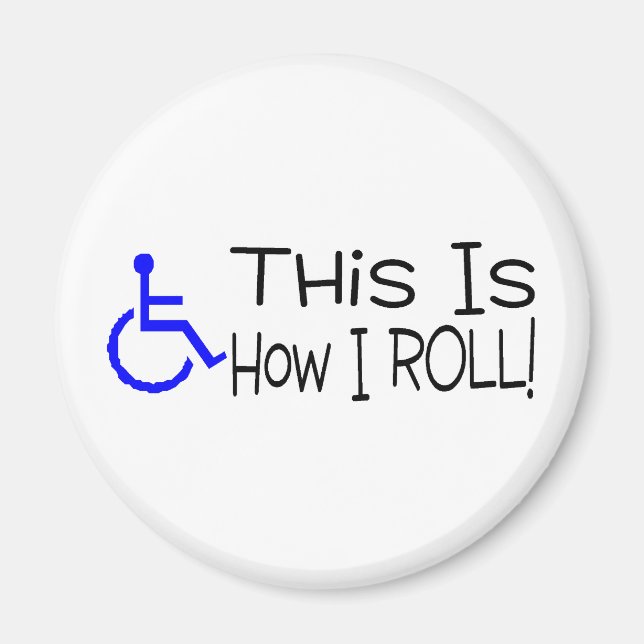 Imán Así es como rollo silla de ruedas (Frente)