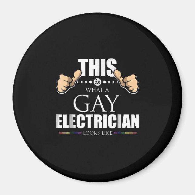 Imán Así Se Ve Un Electricista Gay LGBT (Frente)