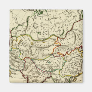 Imán Asia con fronteras delineadas