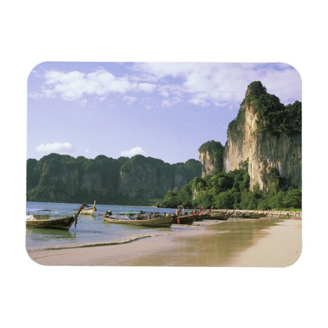 Imán Asia, Tailandia, Krabi. West Railay Beach, larga (Horizontal)