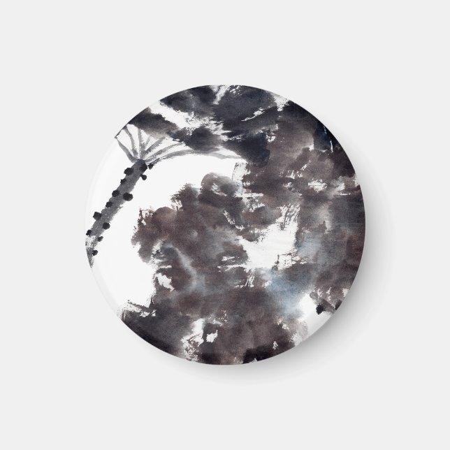 Imán Asiatische Kunst mit Lotusblätter Motiv (Frente)