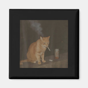 Imán Asistente Cigarette Kitten Funny Smony Cat Meme Br