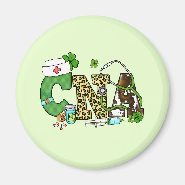Imán Asistente de Enfermería certificado St. Patrick (Frente)