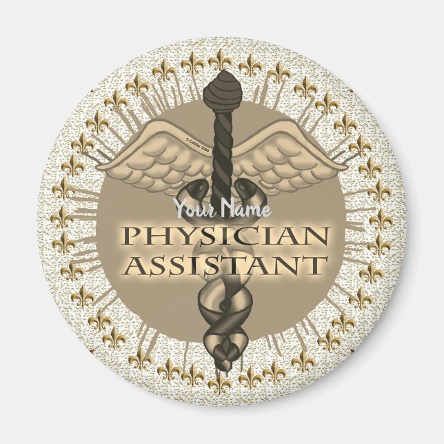 Imán Asistente del médico Caduceus imnet (Frente)