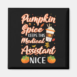 Imán Asistente médico Calabaza Spice Latte Otoño Otoño