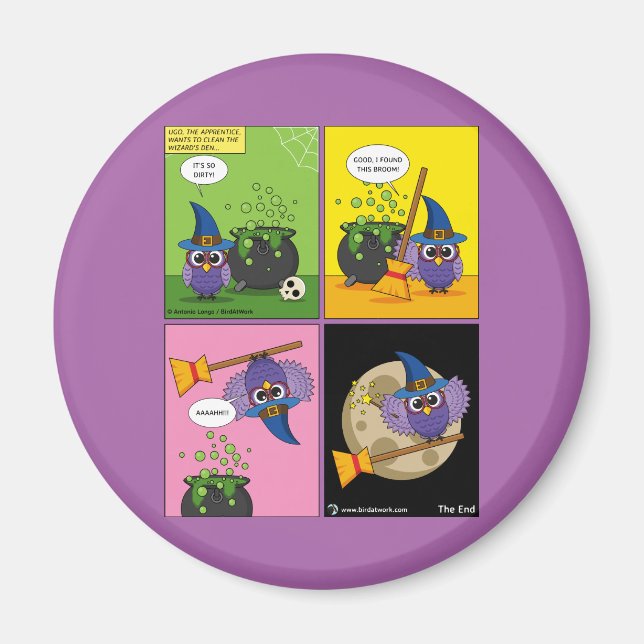 Imán Asistente para aprendices - Cómic de limpieza (Frente)