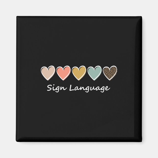 Imán ASL Alphabet American ASL Teaching Language (Frente)