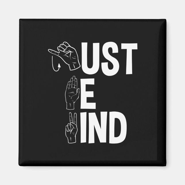 Imán ASL Alphabet American Sing Language: Profesor ASL  (Frente)