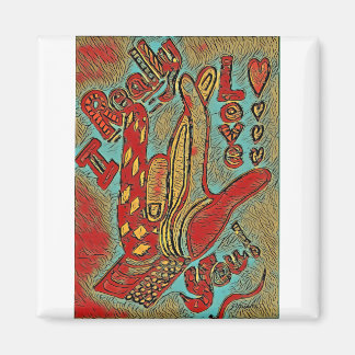 Imán ASL Funky te amo de verdad