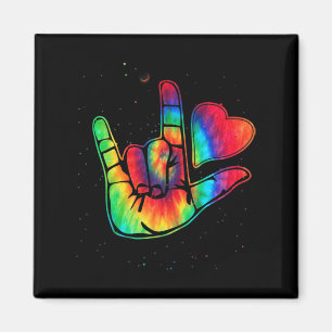 Imán ASL Love Rótulo Language Hand Autism Awareness Sup