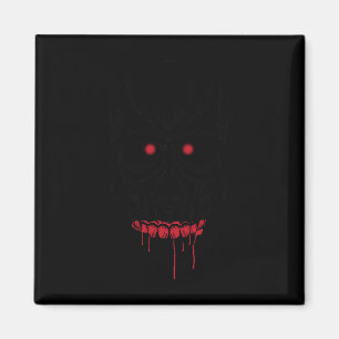 Imán Asombroso Cráneo De Ojos Con Dientes Y Ojos Rojos