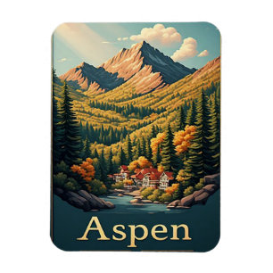Imán Aspen Colorado Pueblo de Montaña Paisaje Alpino