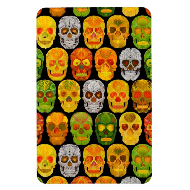 Imán Aspen Leaf Skulls sin fisuras patrón 2018 (Vertical)