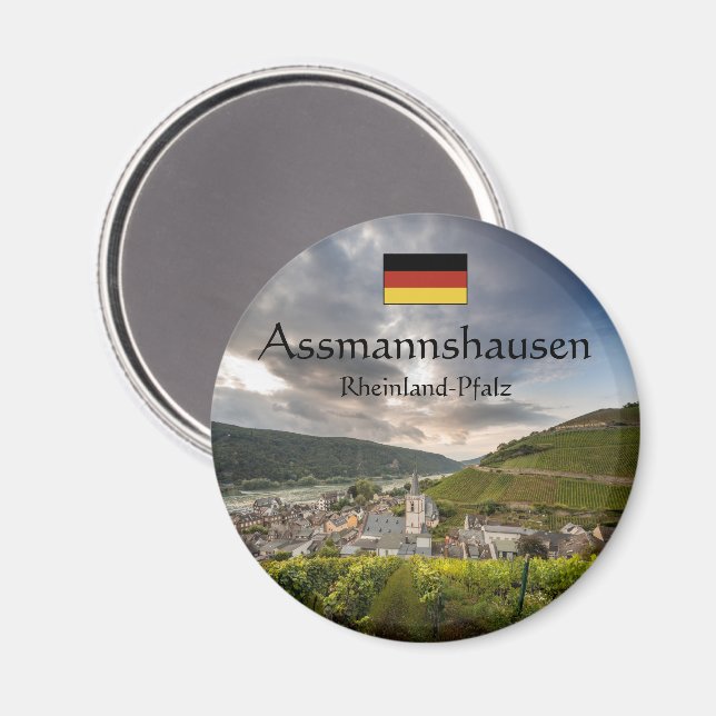 Imán Assmannshausen Souvenir (Anverso/Reverso)