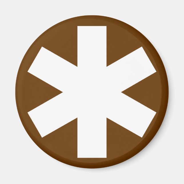 Imán Asterisk - Brown (Frente)