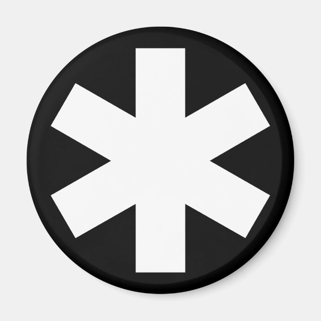 Imán Asterisk - Negro (Frente)