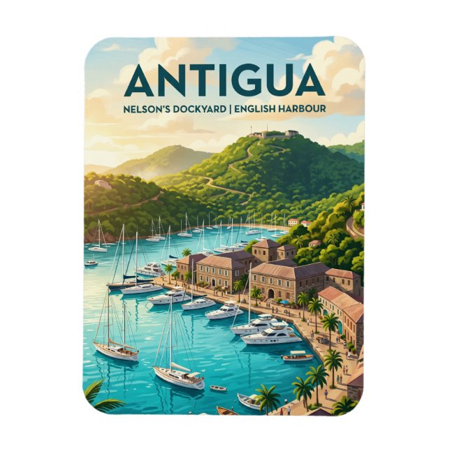 Imán Astillero de Nelson Antigua y Barbuda (Vertical)