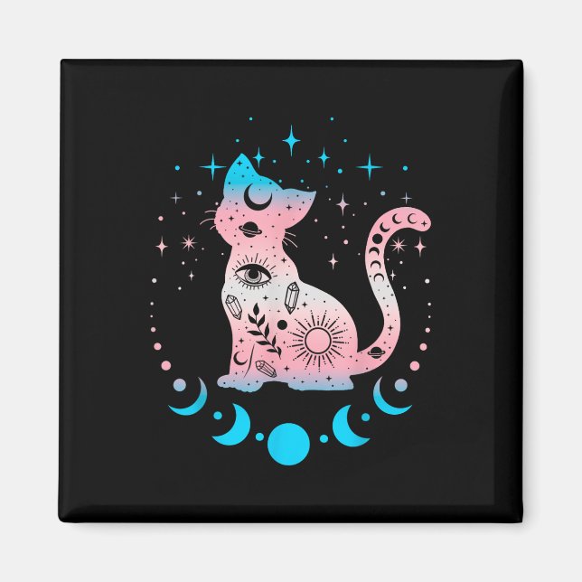 Imán Astrología Del Gato Transgénero Celestial Lgbt Org (Frente)