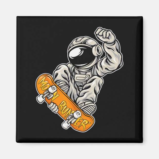 Imán Astronaut Skateboarder, Skateboarding Lover, Astro (Frente)
