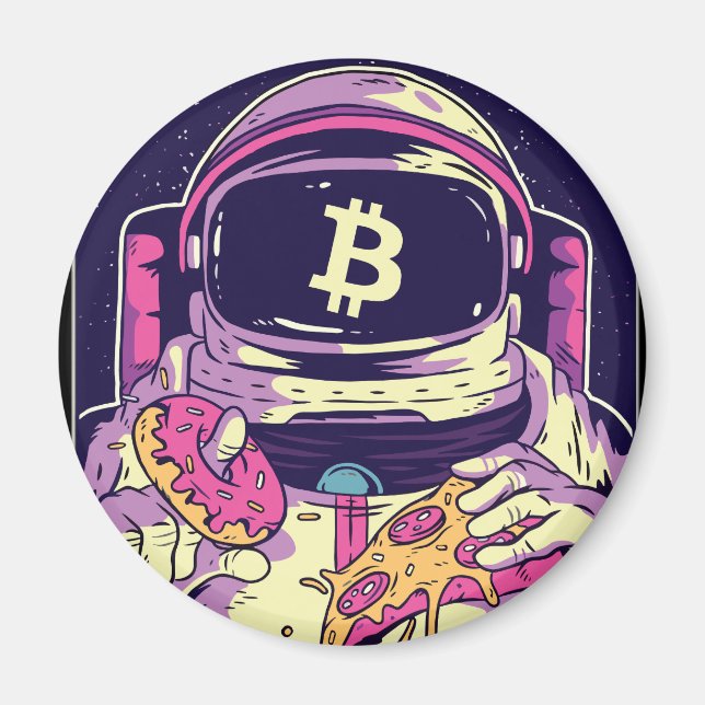 Imán Astronauta BITCOIN-Crypto (Frente)