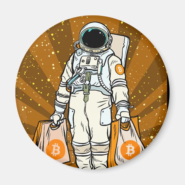 Imán Astronauta BITCOIN-HODL-Crypto (Frente)