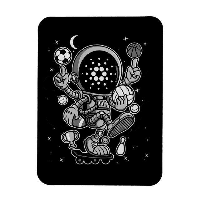 Imán Astronauta Cardano Coin-Crypto (Vertical)