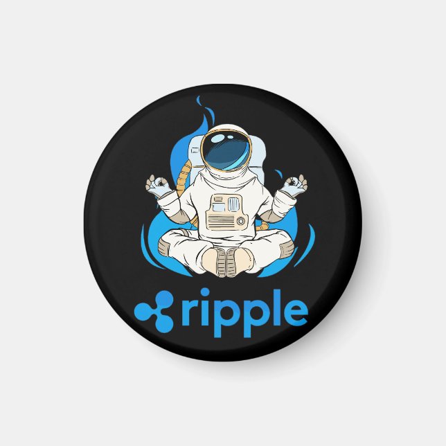 Imán Astronauta De Criptocurrency-Crypto XRP Rípica (Frente)