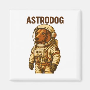 Imán Astronauta de Dachshund Wiener Dog Astrodog