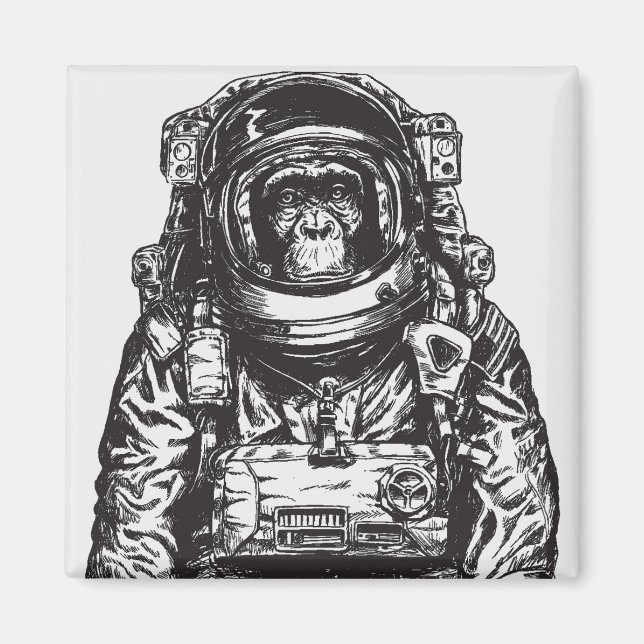Imán Astronauta de monos (Frente)