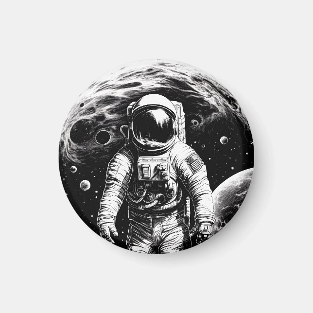 Imán Astronauta en el espacio (Frente)