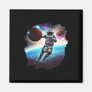 Imán Astronauta jugando al bisketbyll astronauta astron