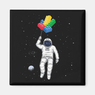 Imán Astronauta Master Builder, bloques de construcción