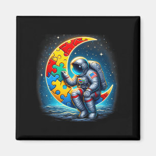 Imán Astronauta Moon Bylloon Autism Awareness Autistic 