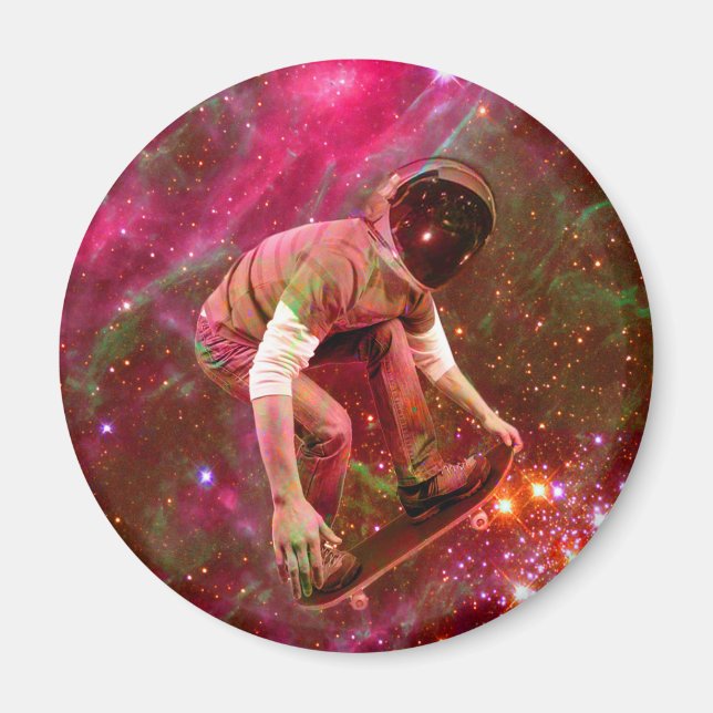 Imán Astronauta Skateboard (Frente)